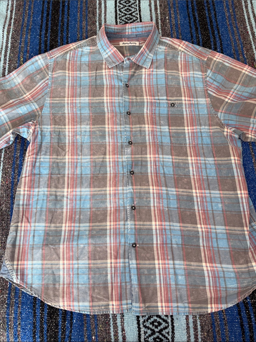 Tommy Bahama Weathered Plaid Casual Button Down Shirt